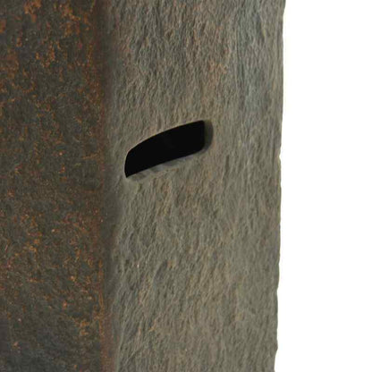 Modeno Basalt Column Fire Pit Close up angle silo