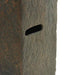 Modeno Basalt Column Fire Pit Close up angle silo