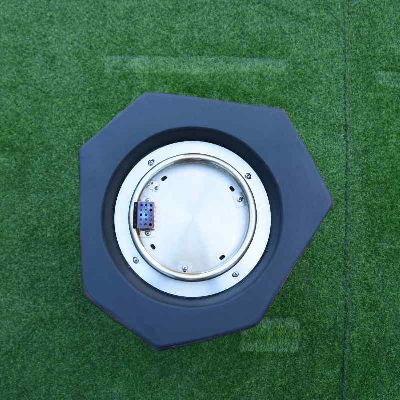 Modeno Basalt Column Fire Pit with Top view burner