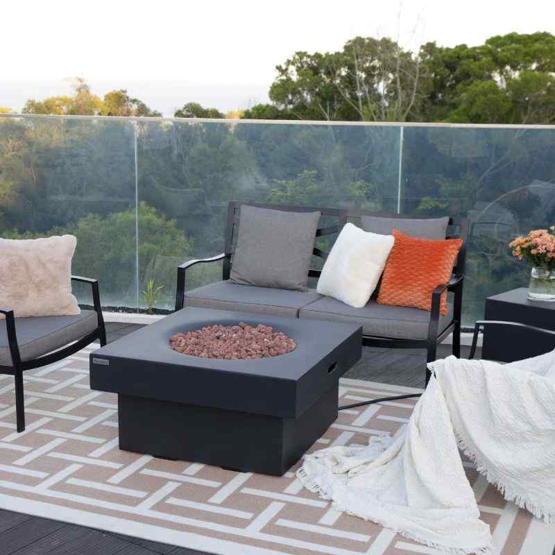 Modeno Branford Fire Table No flame outdoor Set Up