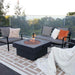 Modeno Branford Fire Table with flame balcony set up