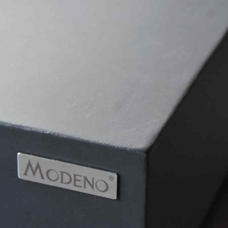 Modeno Branford Fire Table with logo Top surface view
