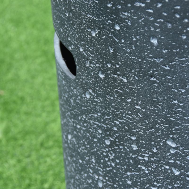 Modeno Lava Tube Fire Pit Detailed look side view textured