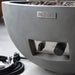 Modeno Nantucket Fire Bowl Side angle with hose and ignition