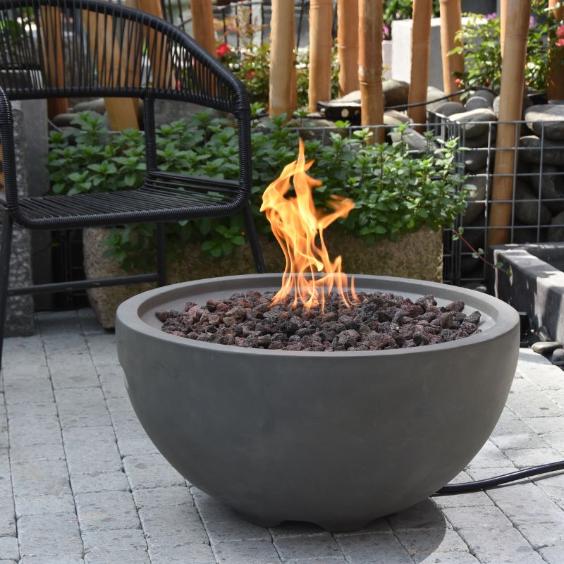 Modeno Nantucket Fire Bowl with flame set Up