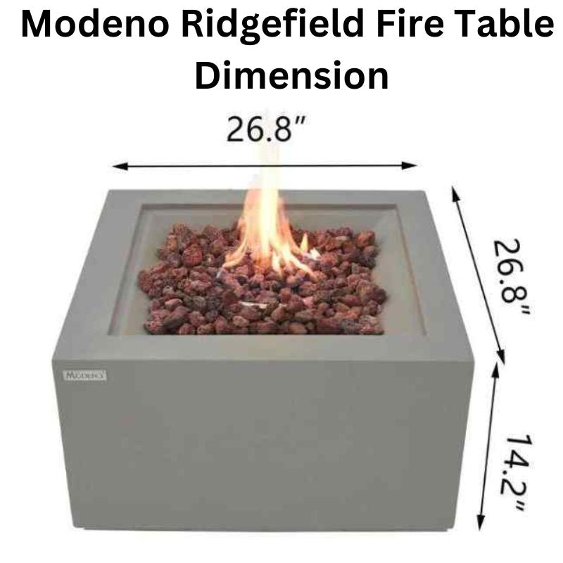 Modeno Ridgefield Fire table Dimension