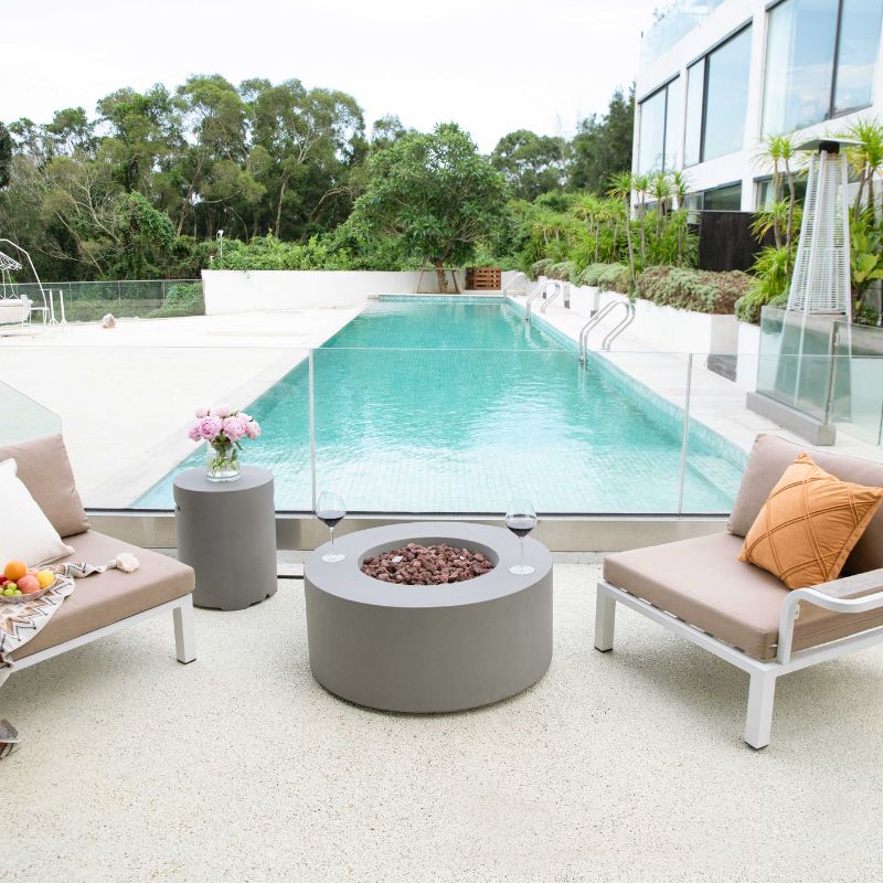Modeno Tramore Fire Table No flame poolside