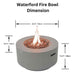 Modeno Waterford Fire Table Dimensions