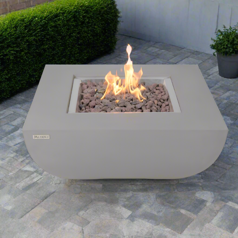 Modeno Westport Fire Table set Up Patio