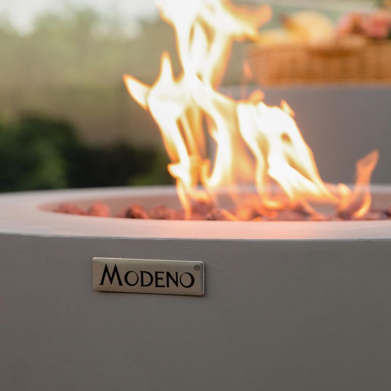 Modeno Waterford Fire Table Logo with flame set up