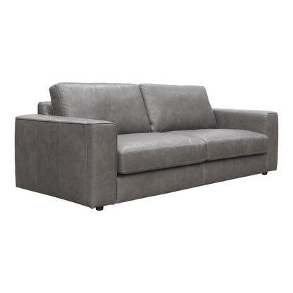 Moe's Home Collection Hansen Leather Sofa Concrete Gray - XQ-1009-15