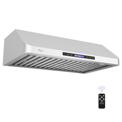 AWOCO RH-S10 Under Cabinet Range Hood Touch Remote Control 10" High 1000 CFM - RH-S10-30