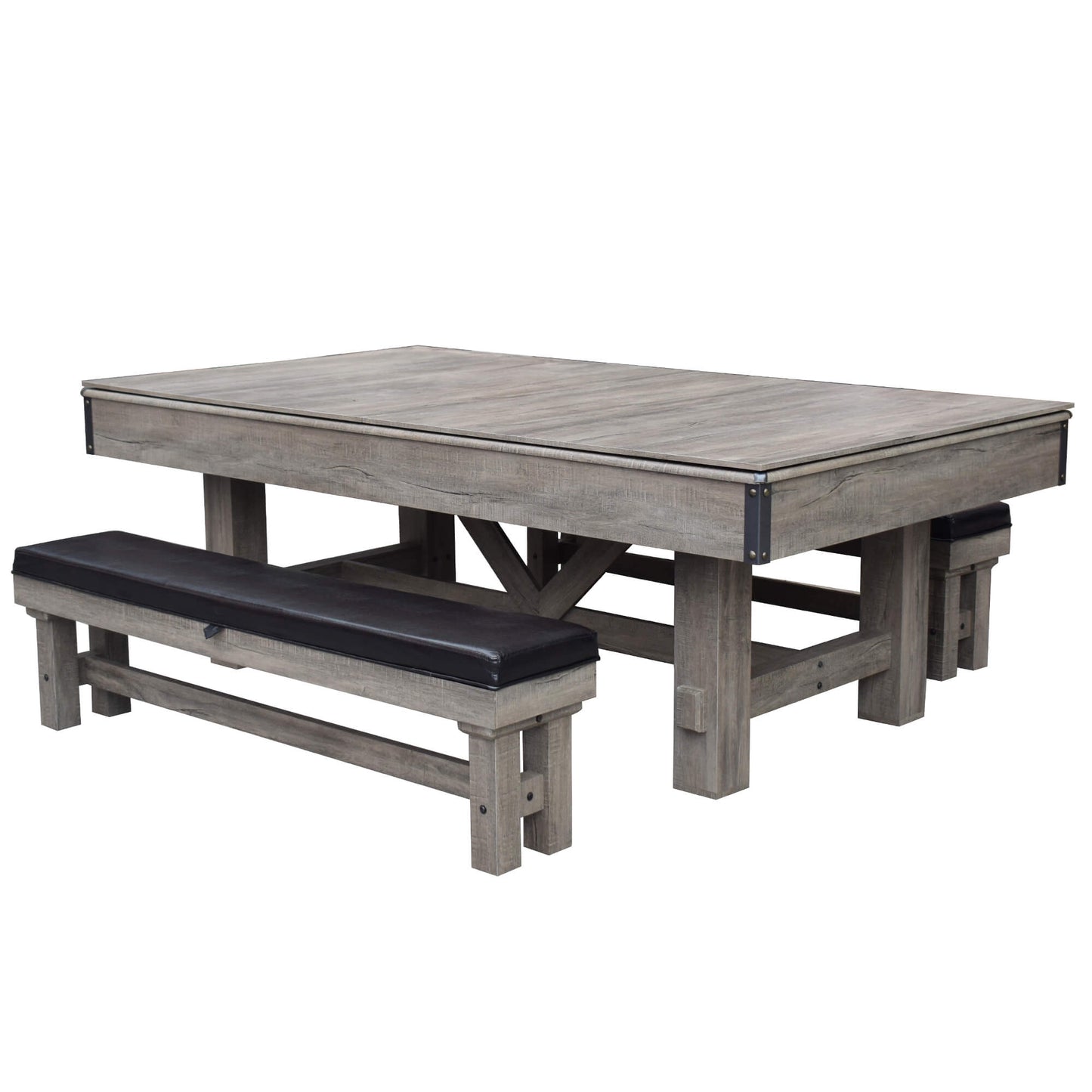 Hathaway Logan 7ft Multi Game Pool Dining Table with Benches - BG50348