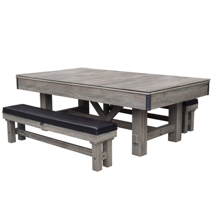 Hathaway Logan 7ft Multi Game Pool Dining Table with Benches - BG50348