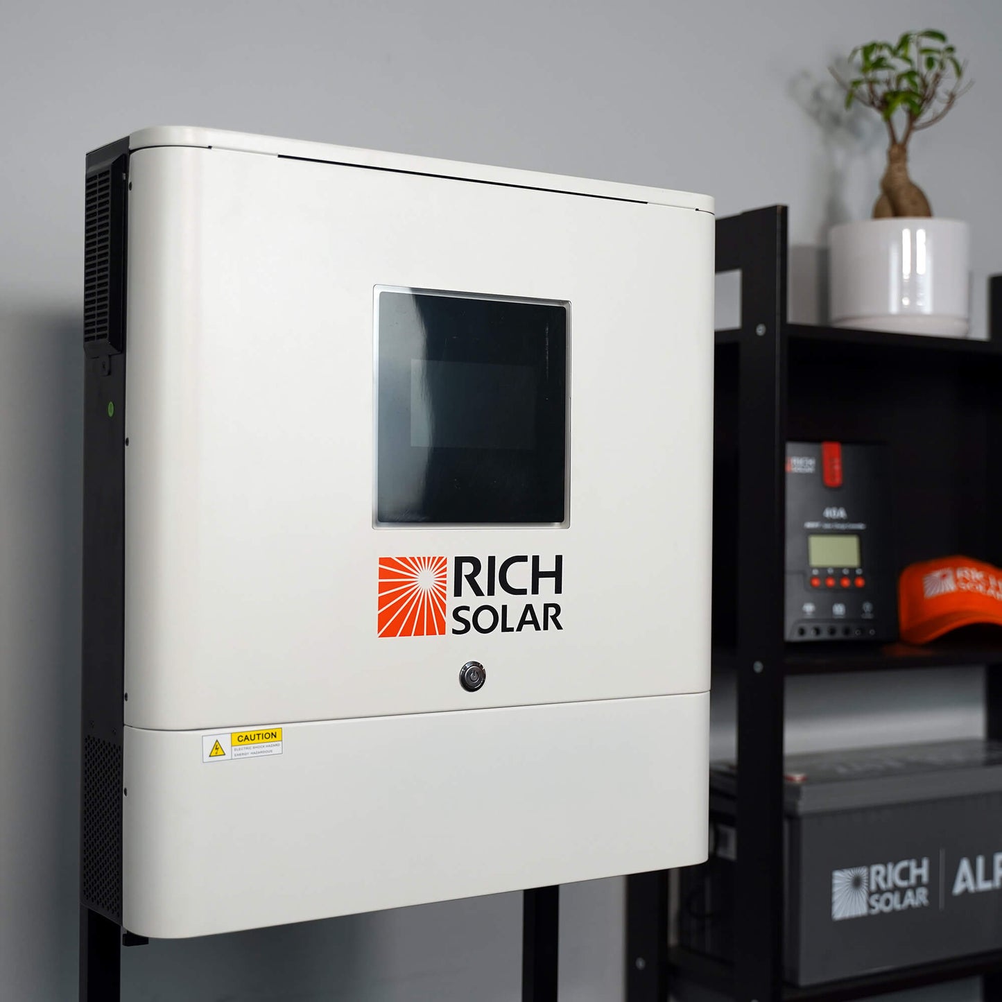 Rich Solar 6500S | 6500 Watt (6.5kW) 48 Volt Off-Grid Hybrid Solar Inverter | Premium 6500W 48V Hybrid Inverter for Campers, Cabins, Tiny Homes, ADUs, RVs, Off-Grid | Huge LCD Touchscreen with Ambient Lights  - RS-H6548S