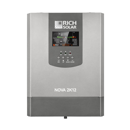 Rich Solar 2K12 | 2000W 12V Pure Sine Wave Inverter with Built-in Transfer Switch | UL458 Certified for RVs, Campers, Trailers, Vans - RS-V2P12TS
