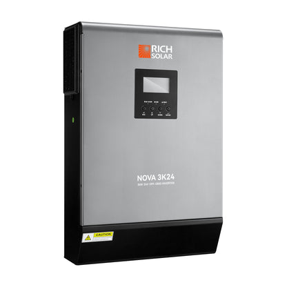 NOVA MAX 3K | 3000 Watt (3kW) 24 Volt Off-Grid Hybrid Solar Inverter | Powerful 3000W 24V Hybrid Inverter for RVs, Trailers, Campers, Vans, Trucks, Overlanders, Boats | #1 Ranked 24V Hybrid Inverter - RS-H3024