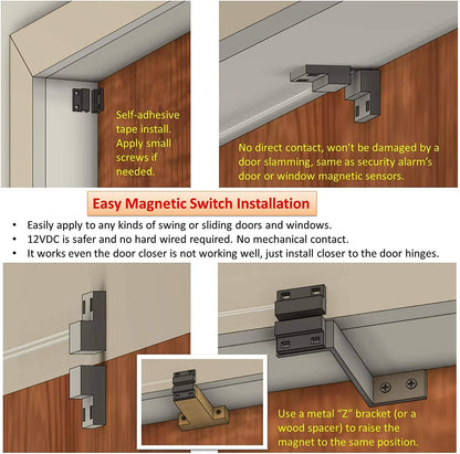 Awoco FM35-MSD Early Turn On Elegant 2 Speed Air Curtain, UL Certified, 120V Unheated with Magnetic Switch & Motion Sensor Detection - FM3509-MSD