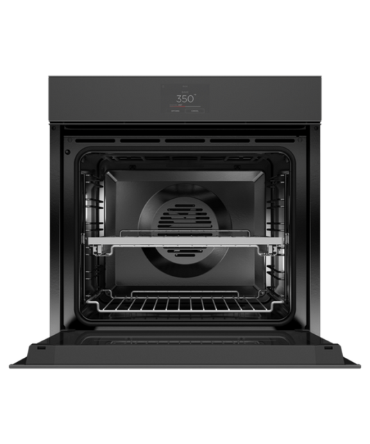 Fisher Paykel 24" Series 9 Minimal Handleless Self-Cleaning Oven Black Glass - OB24SMPTNB1