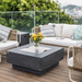 Manhattan Fire Table with cover and flowers