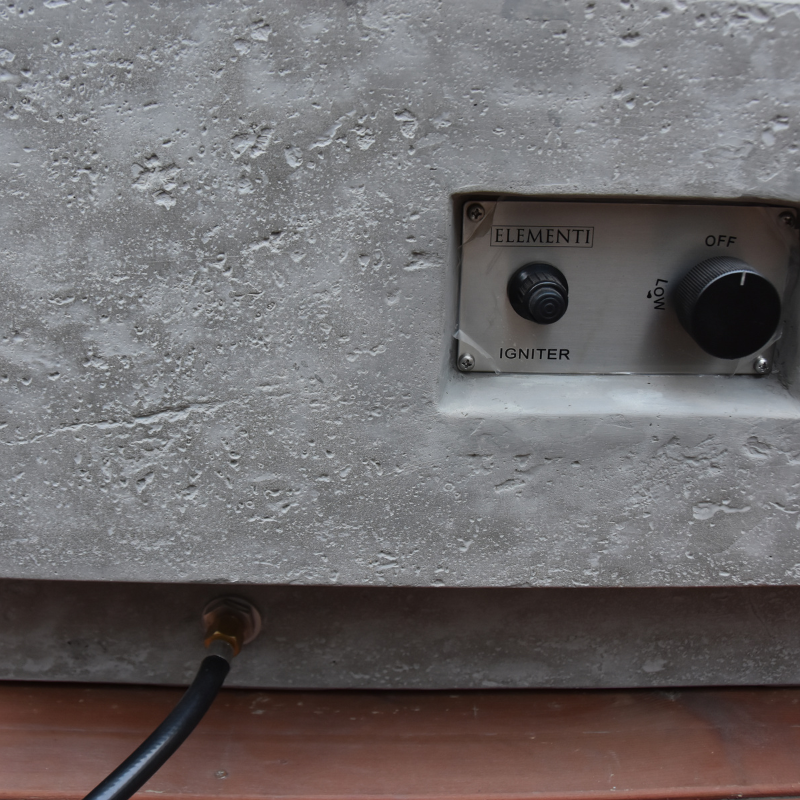 Manhattan Fire Table switch and regulator closeup
