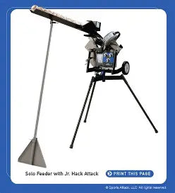 Softball Solo Feeder (11 ball) for Hack Attack & Junior, 90V