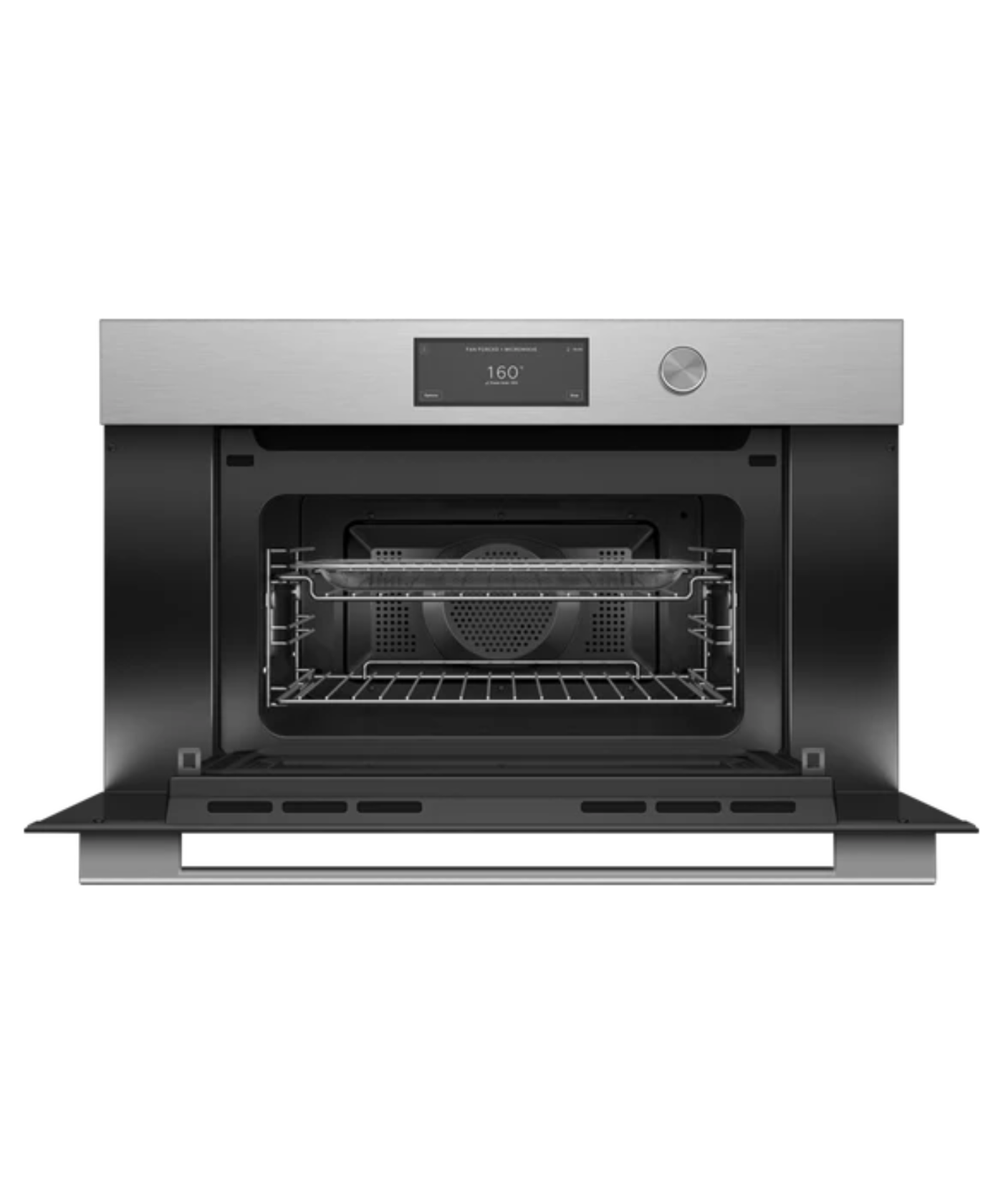 Fisher Paykel 30" Series 9 Contemporary Compact Convection-Speed Oven Silver - OM30NCUDX3