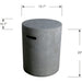 Elementi Round Tank Cover LG Dimension