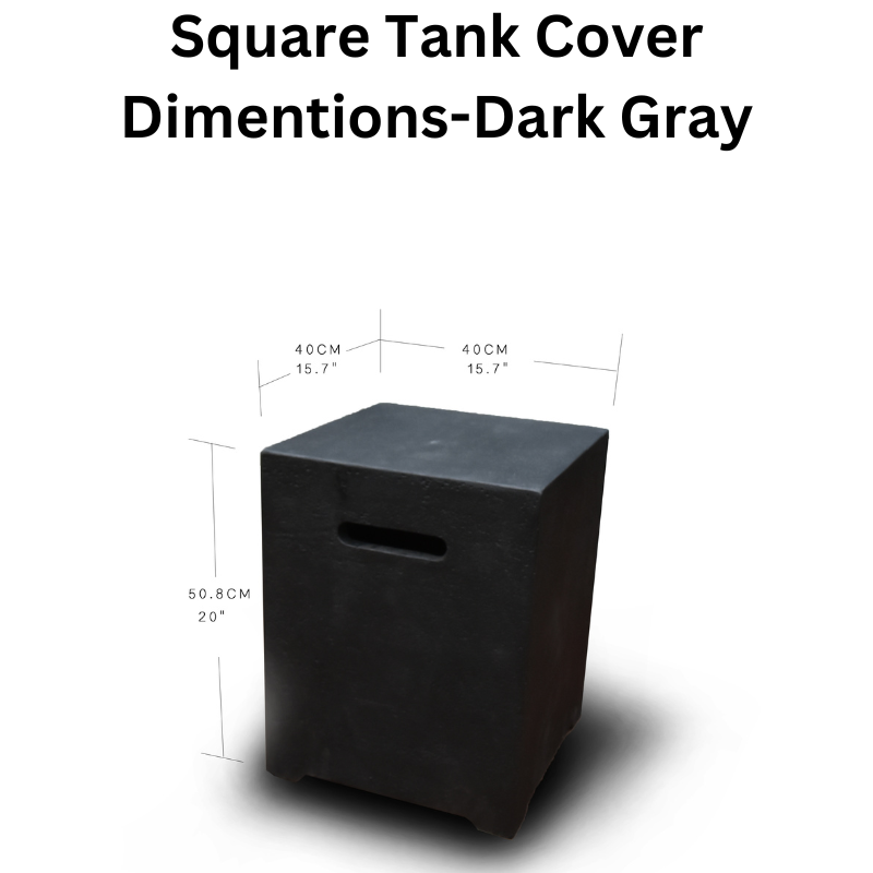 Elementi Square Tank Cover (Travertine Texture)