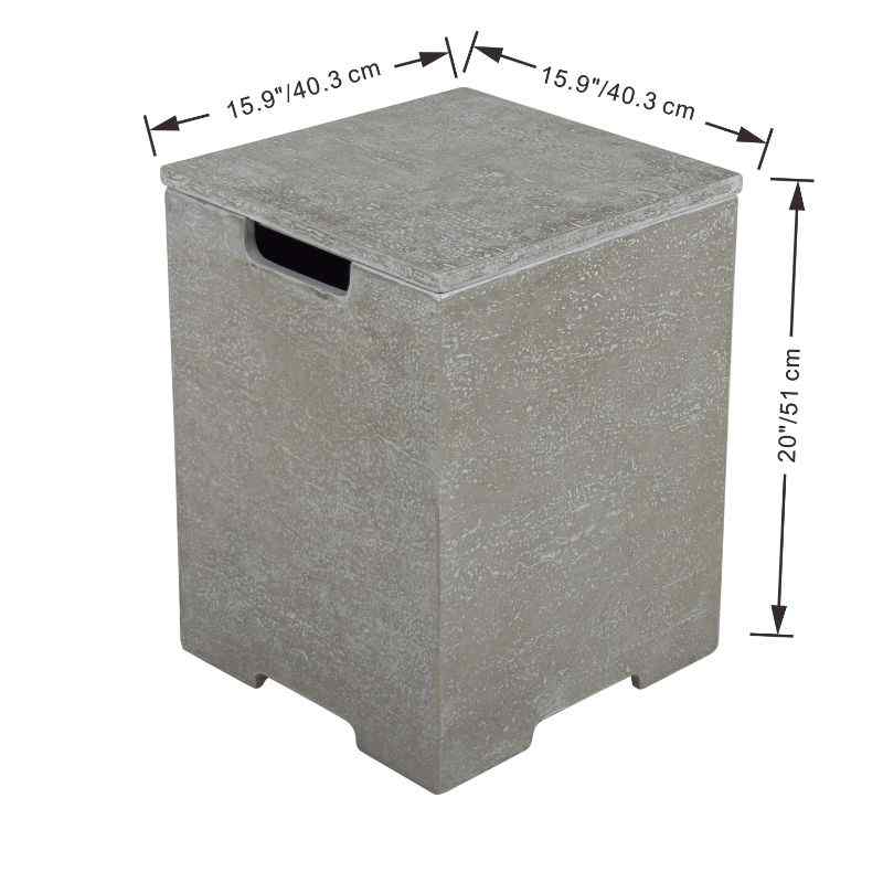 ONB0405LG Elementi Square tank Cover Dimension