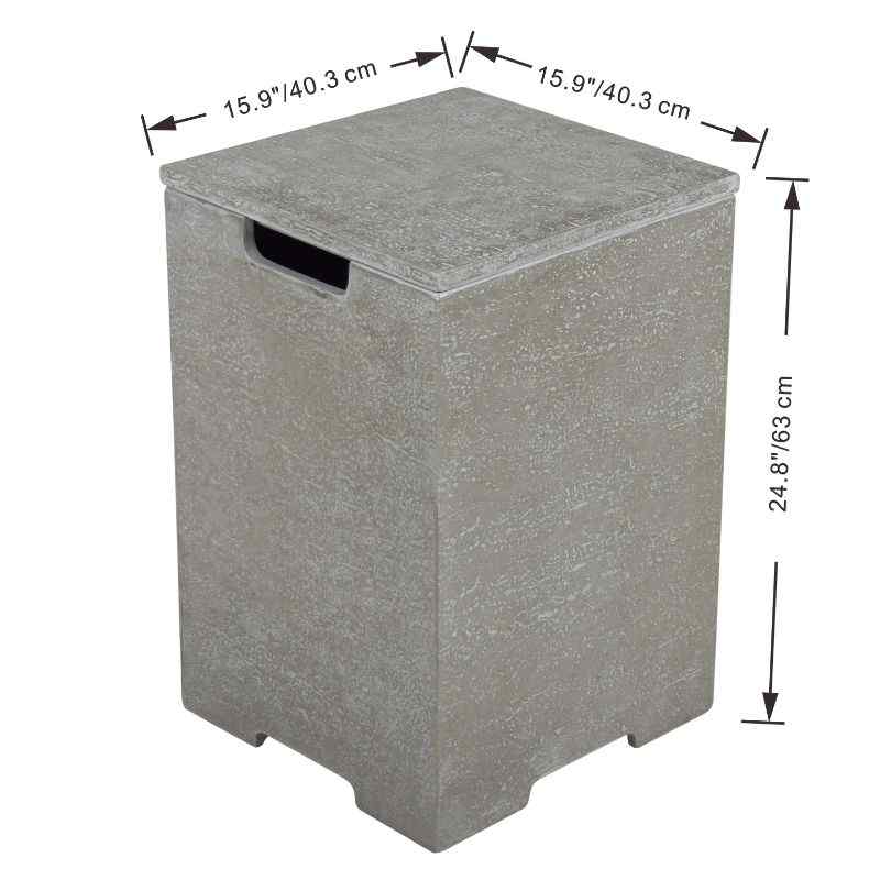 ONB0406LG Elementi Square Tank Cover Dimensions