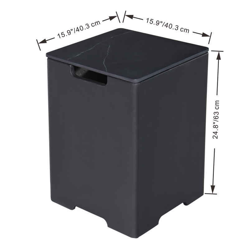 Elementi Plus Porcelain Square Tank Cover