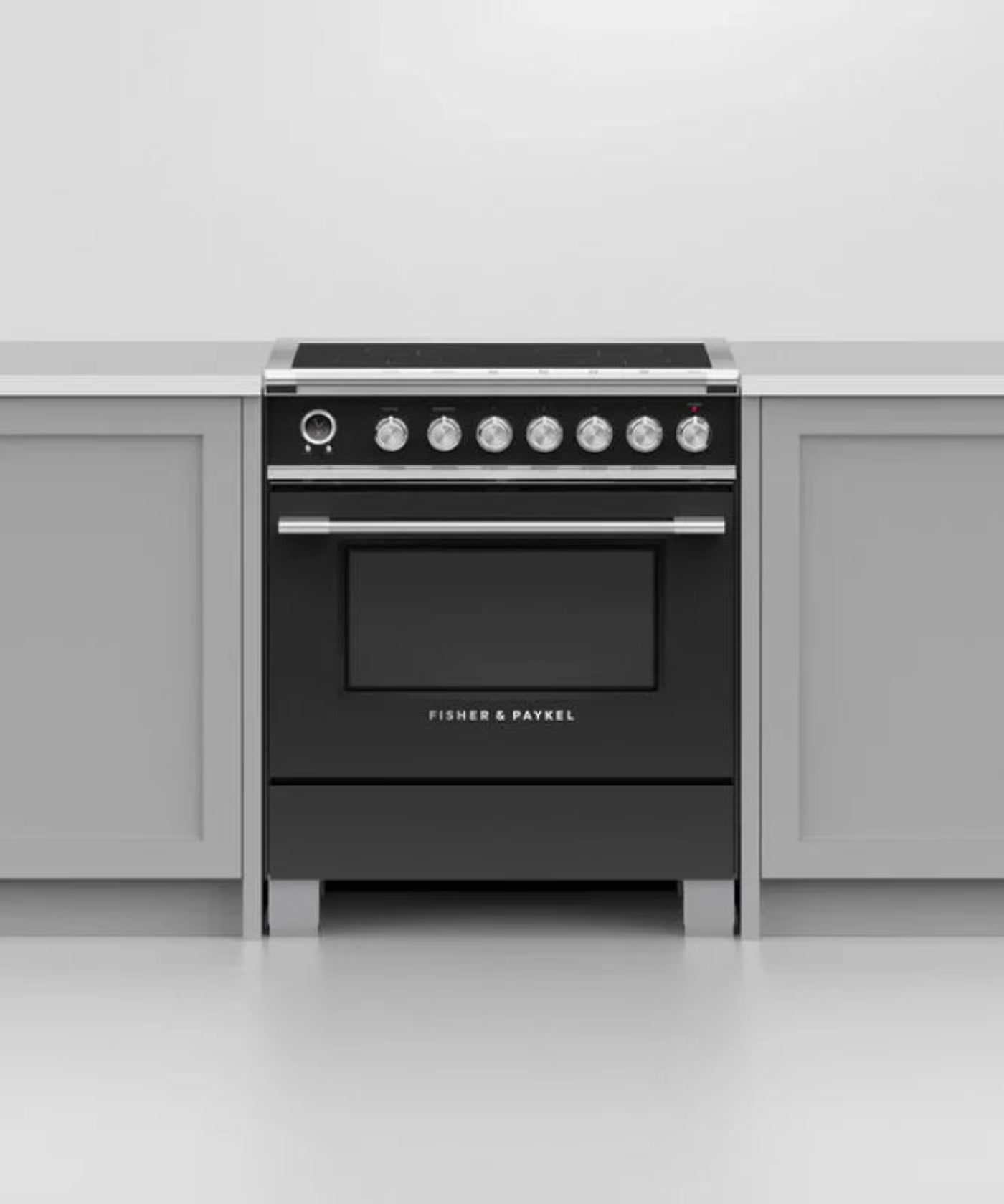 Fisher Paykel 30" Series 9 Classic 4 Zone Induction Self-Cleaning Range Black - OR30SCI6B1