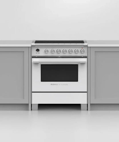 Fisher Paykel 30" Series 9 Classic 4 Zone Induction Self-Cleaning Range White - OR30SCI6W1