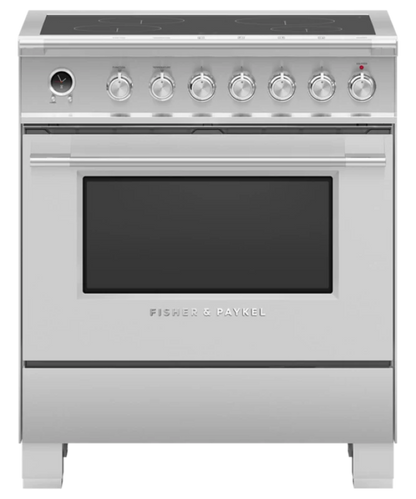 Fisher Paykel 30" Series 9 Classic 4 Zone Induction Self-Cleaning Range Stainless Steel - OR30SCI6X1