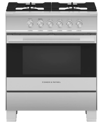 Fisher Paykel 30" Series 7 Contemporary 4 Burner Gas Range, Natural Gas Stainless Steel - OR30SDG4X1