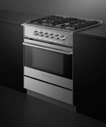 Fisher Paykel 30" Series 7 Contemporary 4 Burner Gas Range, Natural Gas Stainless Steel - OR30SDG4X1