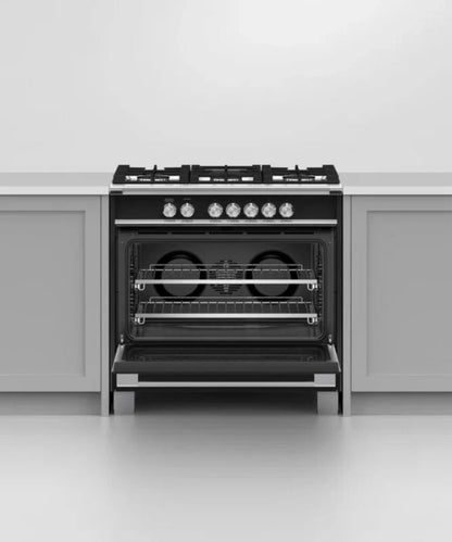 Fisher Paykel 36" Series 7 Classic 5 Burner Gas Range Black - OR36SCG4B1