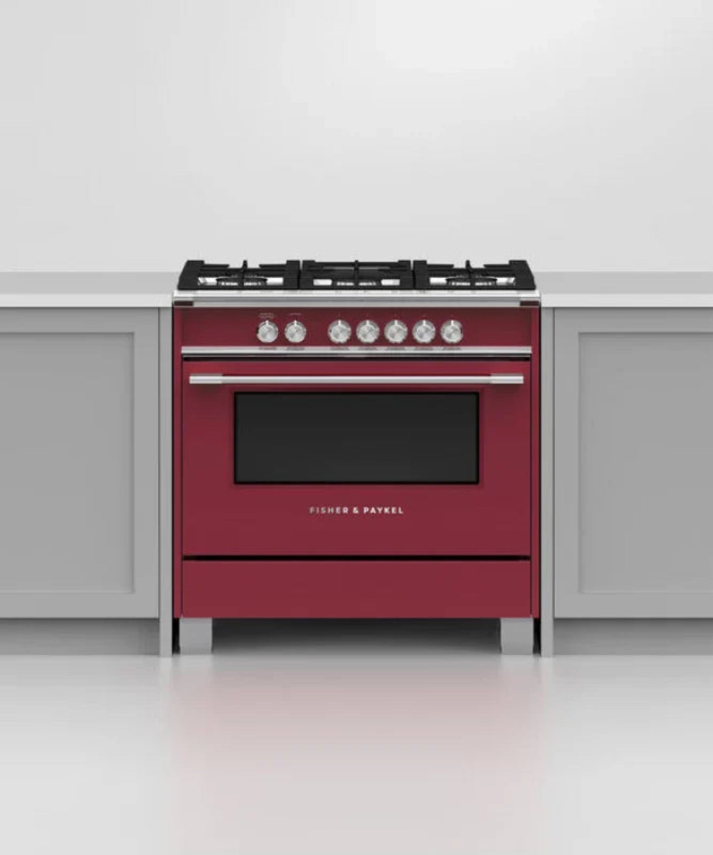 Fisher Paykel 36" Series 7 Classic 5 Burner Gas Range Red - OR36SCG4R1