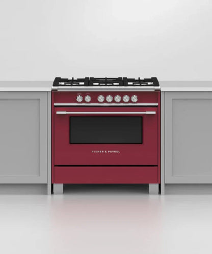 Fisher Paykel 36" Series 7 Classic 5 Burner Gas Range Red - OR36SCG4R1