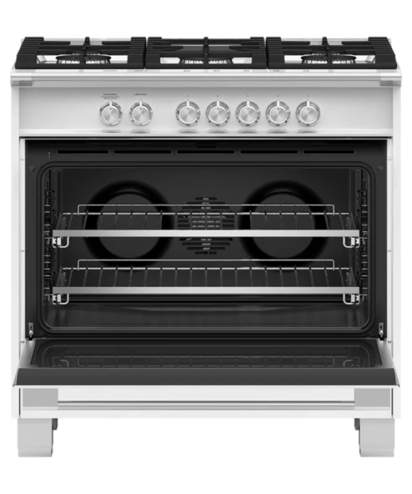 Fisher Paykel 36" Series 7 Classic 5 Burner Gas Range White - OR36SCG4W1