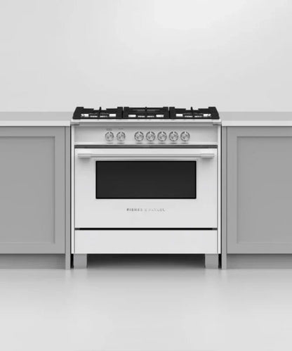 Fisher Paykel 36" Series 7 Classic 5 Burner Gas Range White - OR36SCG4W1