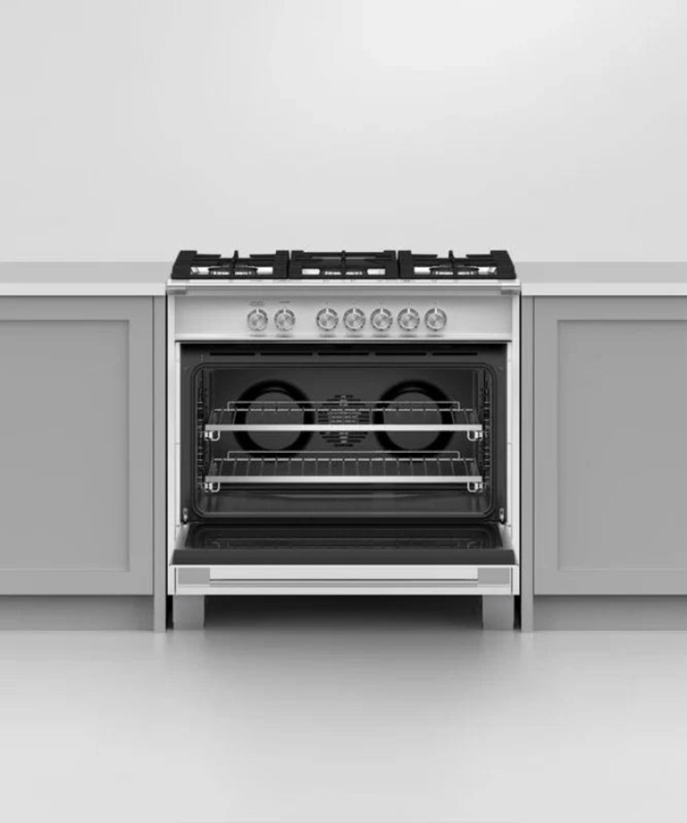 Fisher Paykel 36" Series 7 Classic 5 Burner Gas Range White - OR36SCG4W1