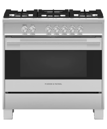 Fisher Paykel 36" Series 7 Contemporary 5 Burner Gas Range, Natural Gas Stainless Steel - OR36SDG4X1