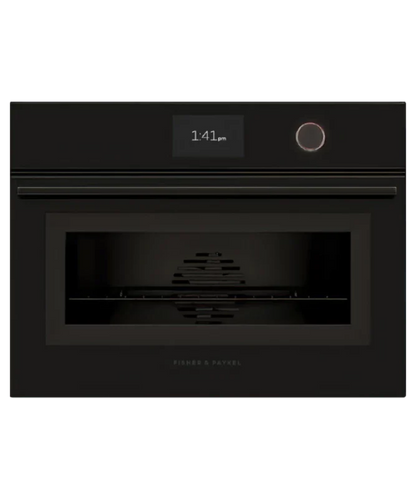 Fisher Paykel 24" Series 9 Minimal Compact Combi-Steam Oven Black Glass - OS24NMTDB1