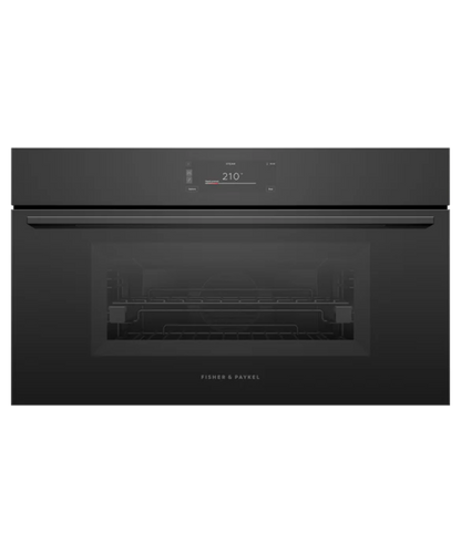 Fisher Paykel 30" Series 9 Minimal Compact Combi-Steam Oven Black Glass - OS30NMUB3