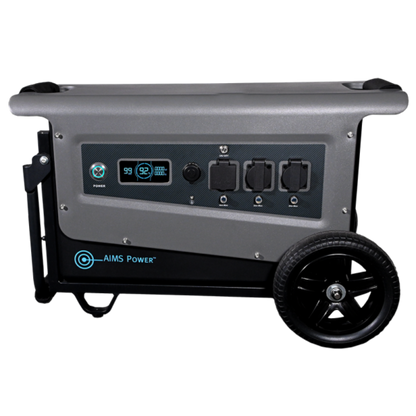 Aims Power Portable Solar Generator 5.04 kWh 33 Amp Output Lithium Battery | Solar & Grid Inputs Expandable - AIO-5KWH4KW