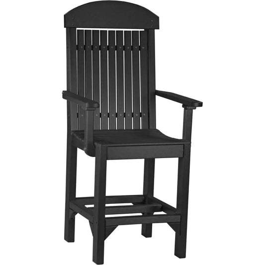 LuxCraft Counter Height Poly Captain Chair - PCCCBK