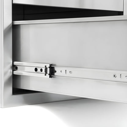 PCM 260 Series 42" Door, Double Drawer w/ Trash Roll-Out Combo - BBQ-260-DDC-42TR