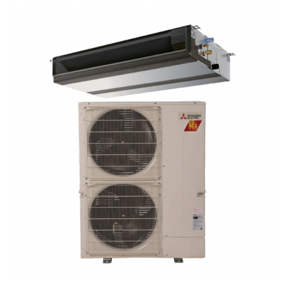 Mitsubishi 36,000 BTU Mid-Static Hyper-Heating Horizontal Ducted Heat Pump System PEAD-AA36NL/SUZ-AK36NLHZ- R454B -PEAD-AA36NL/SUZAK36NLHZ
